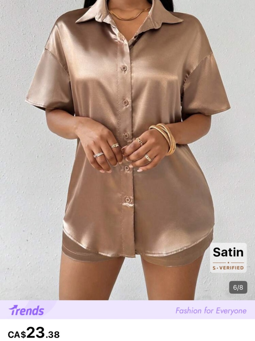 Satin Short Set - Picture 6 of 7